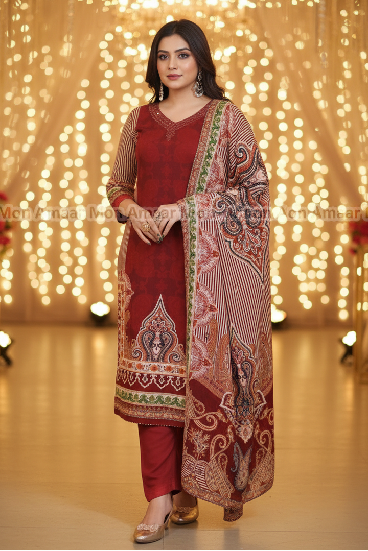 Mirrored Grace-Pakistani Style Kurti Set