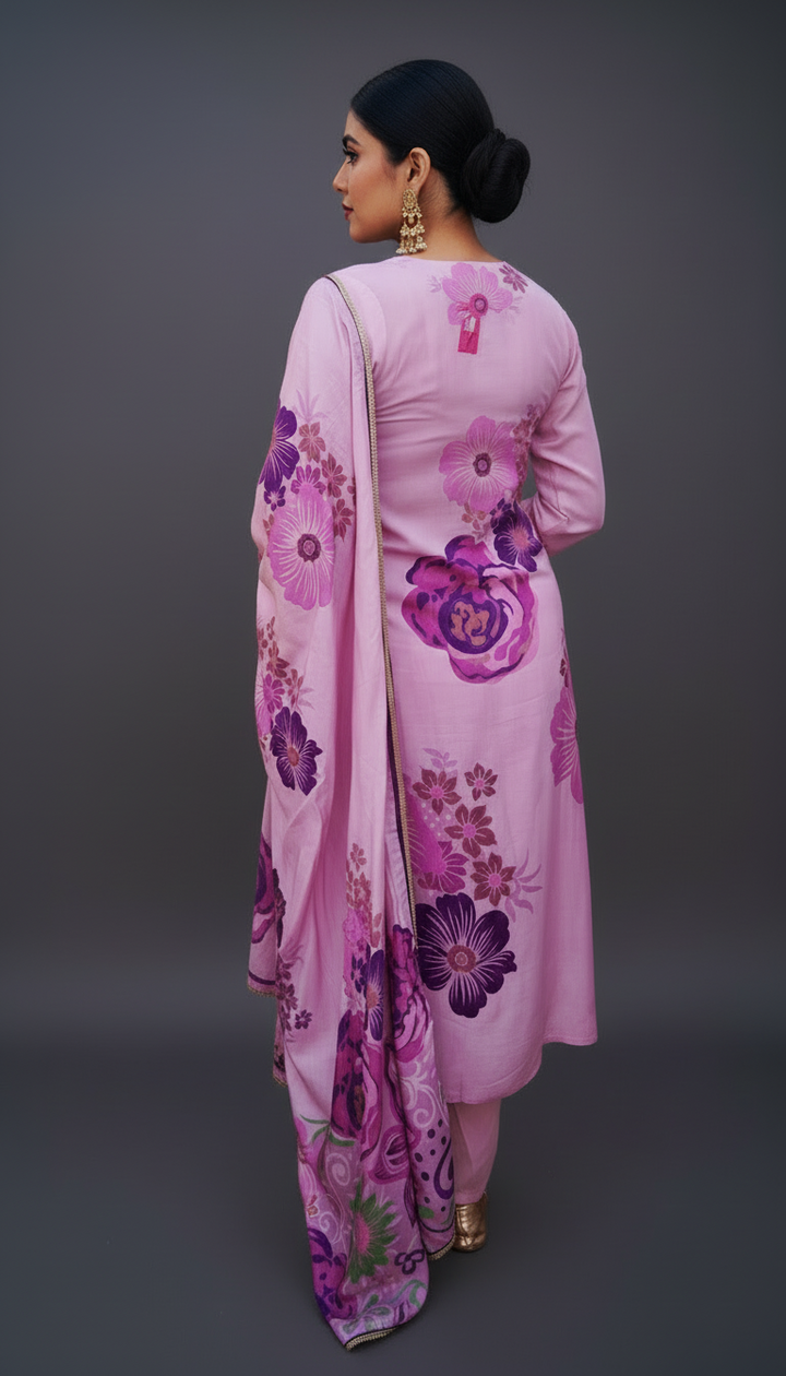 Naya Utsav -Pakistani Style Muslin Crepe Silk Kurti set