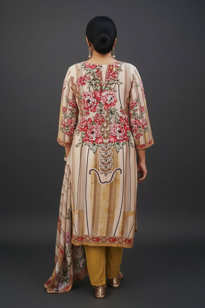 Sundar Aangan - Pakistani Style Muslin Crepe Kurti set