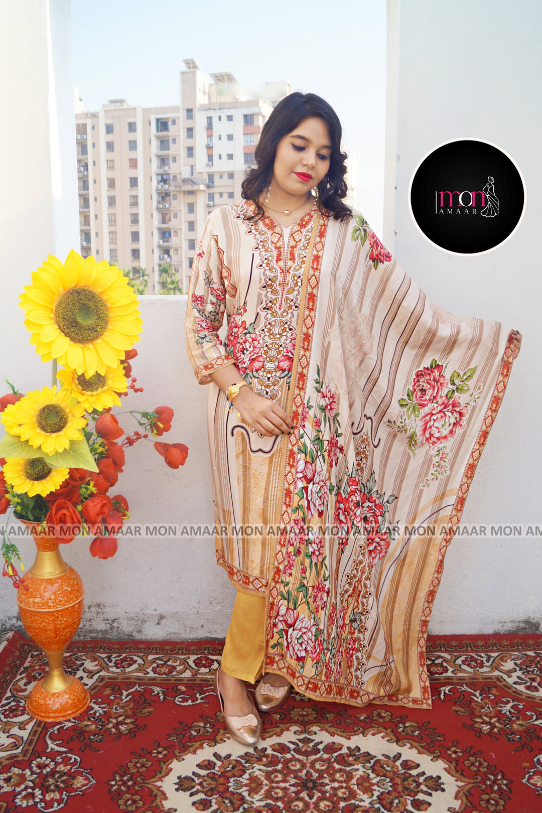 Sundar Aangan - Pakistani Style Muslin Crepe Kurti set