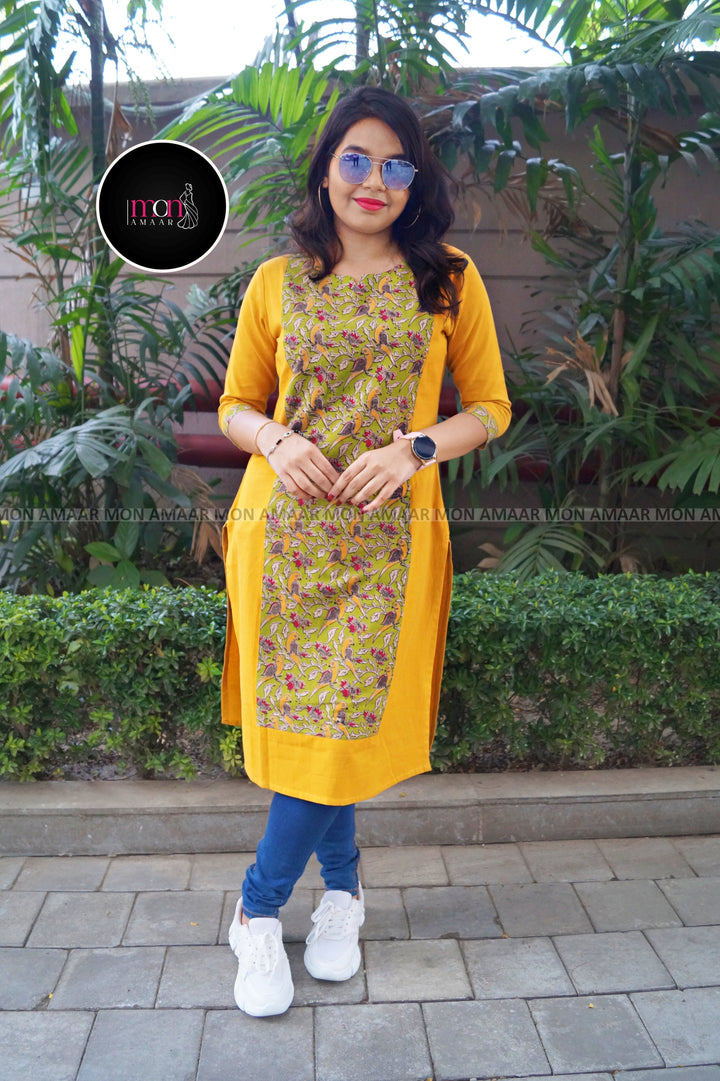 Green Fashion -Pure Sustainable Hand Block Kalamkari  Kurti