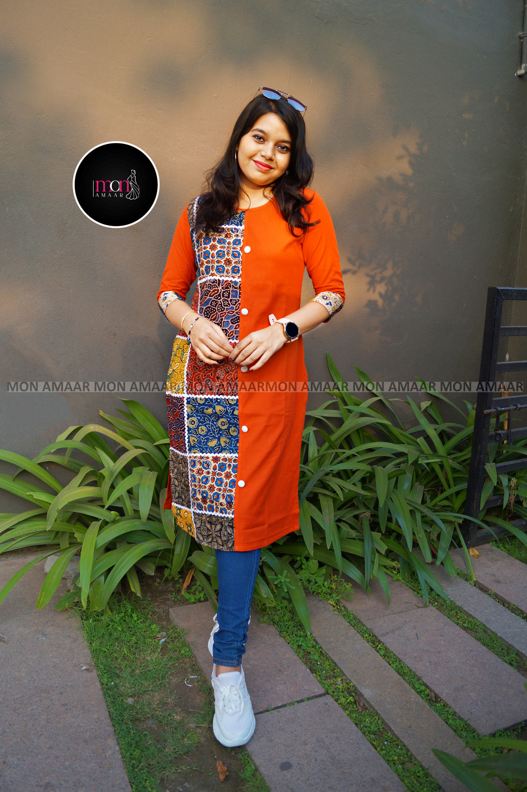 Eco Chic -Pure Sustainable Hand Block Ajrakh Kurti