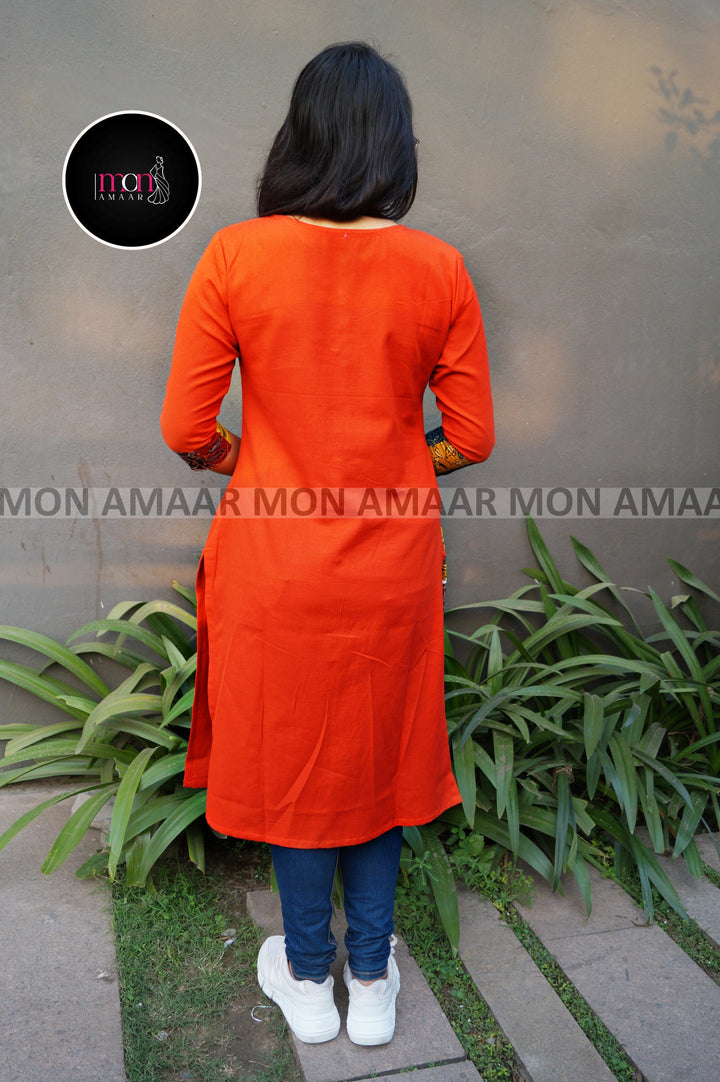 Eco Chic -Pure Sustainable Hand Block Ajrakh Kurti