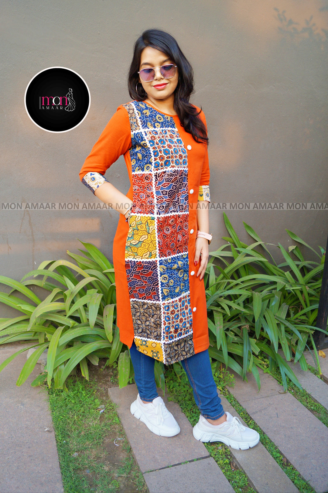 Eco Chic -Pure Sustainable Hand Block Ajrakh Kurti