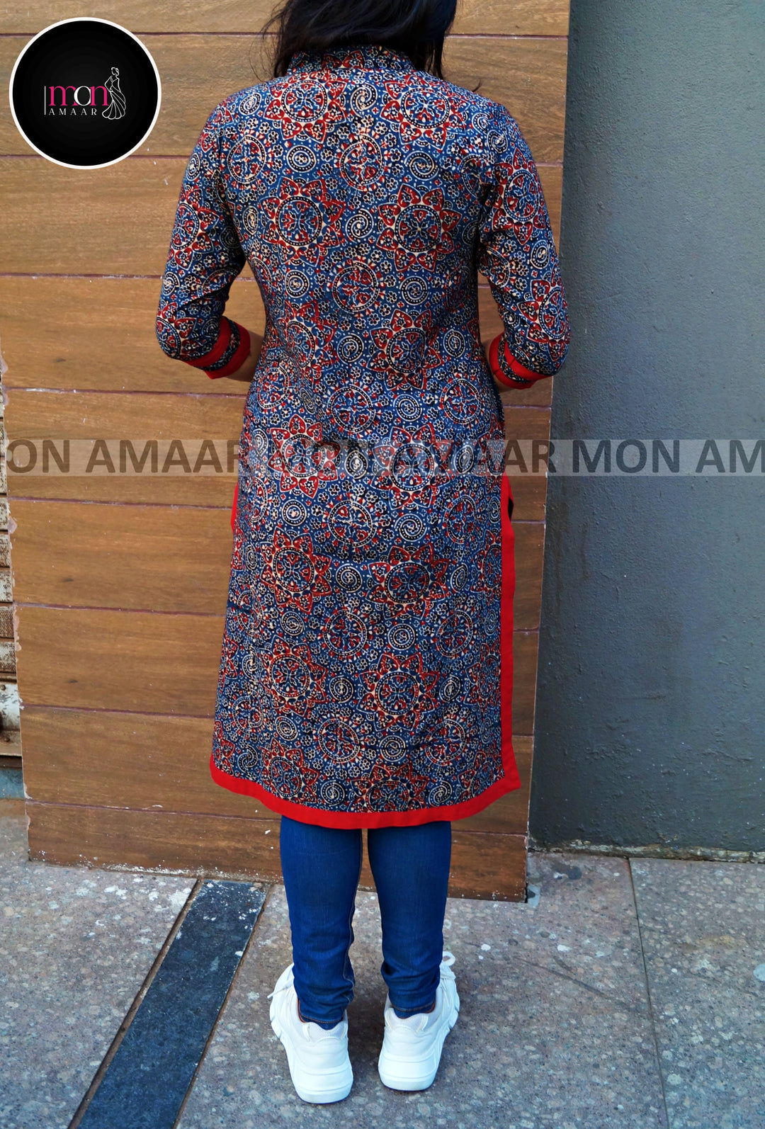 Earth Bloom-Pure Sustainable Hand Block Ajrakh Kurti