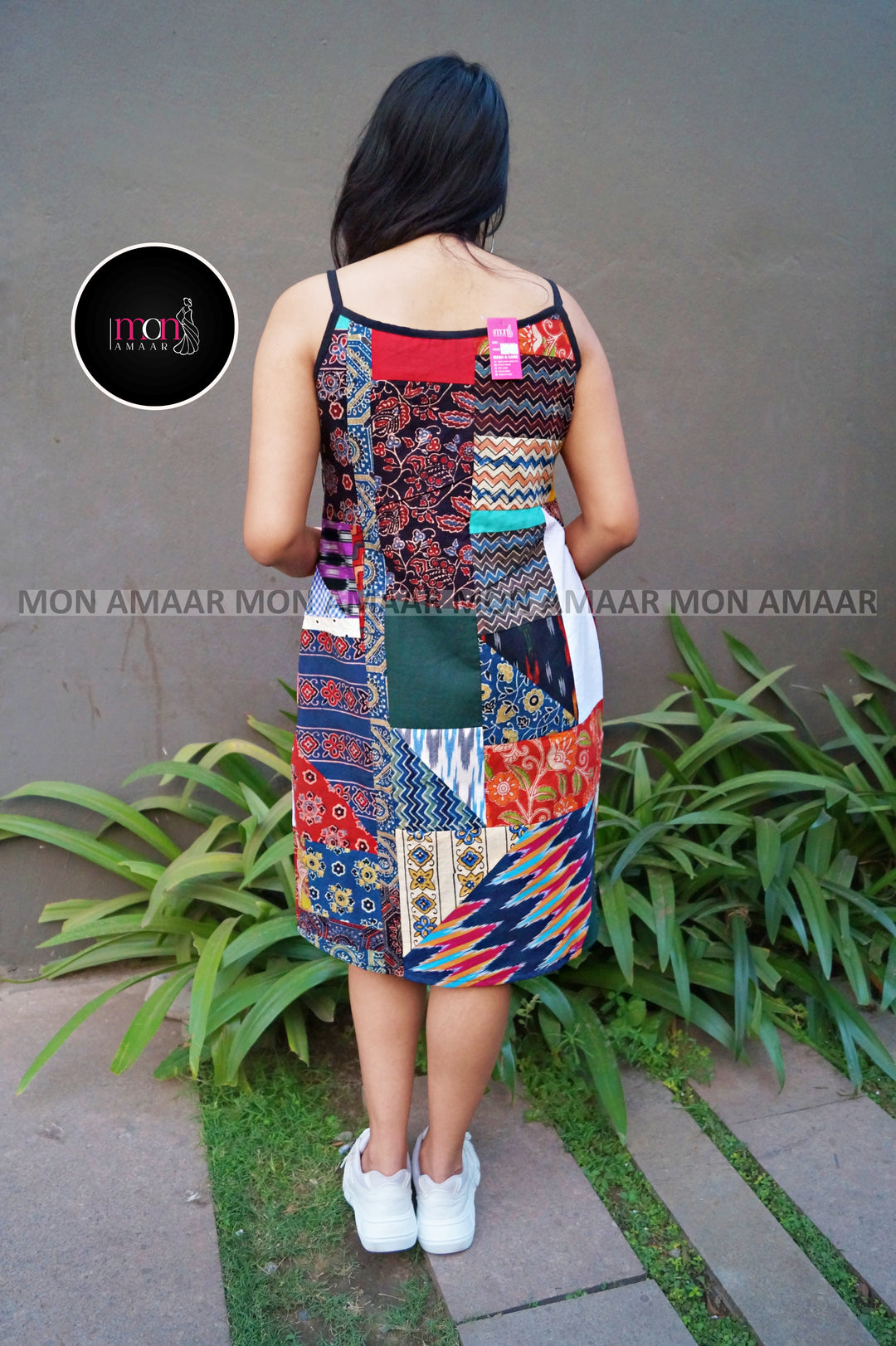 Heritage Hues -Pure Ethnic Collage  Cotton Dress