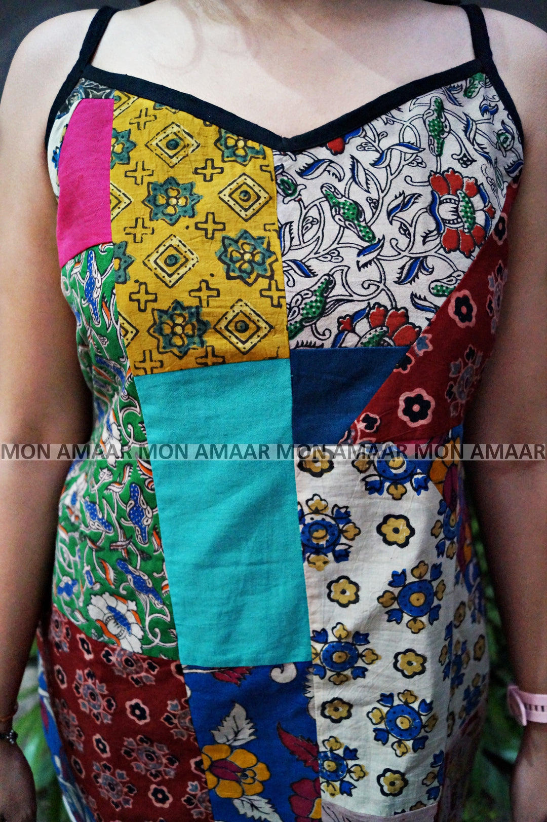 Heritage Hues -Pure Ethnic Collage  Cotton Dress