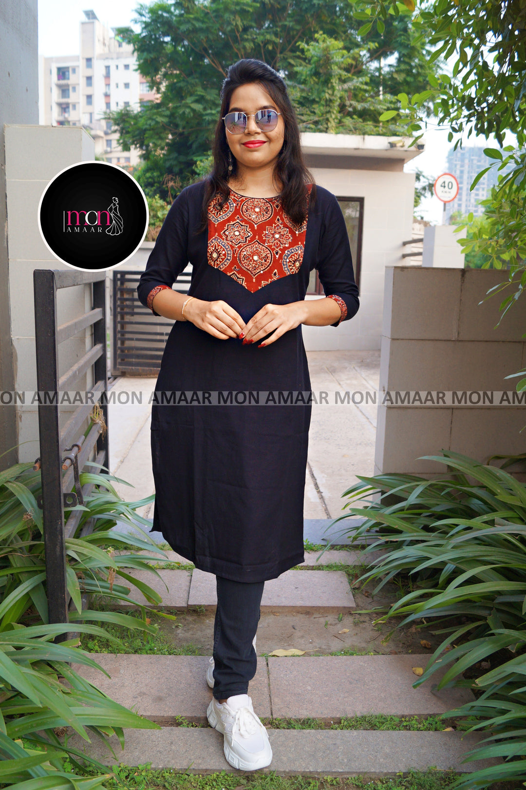 Slit & Style - Sustainable Hand Block Ajrakh Kurti