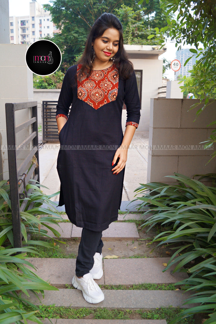 Slit & Style - Sustainable Hand Block Ajrakh Kurti