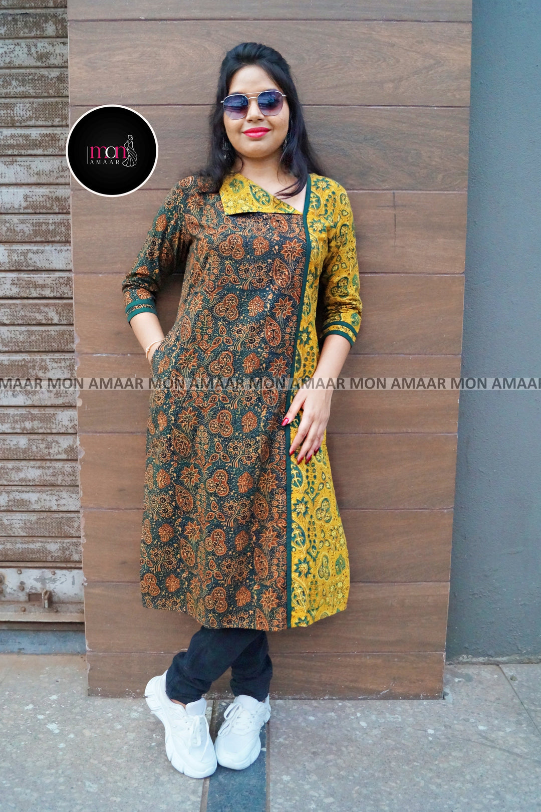 Ajrakh Grace- Sustainable Hand Block Ajrakh Kurti