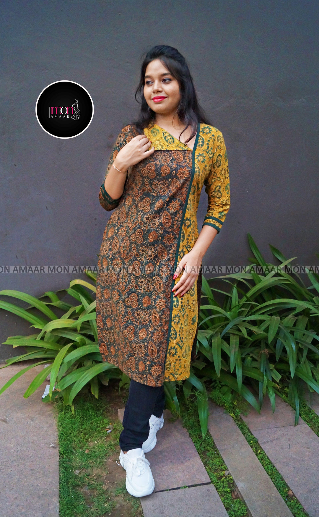 Ajrakh Grace- Sustainable Hand Block Ajrakh Kurti