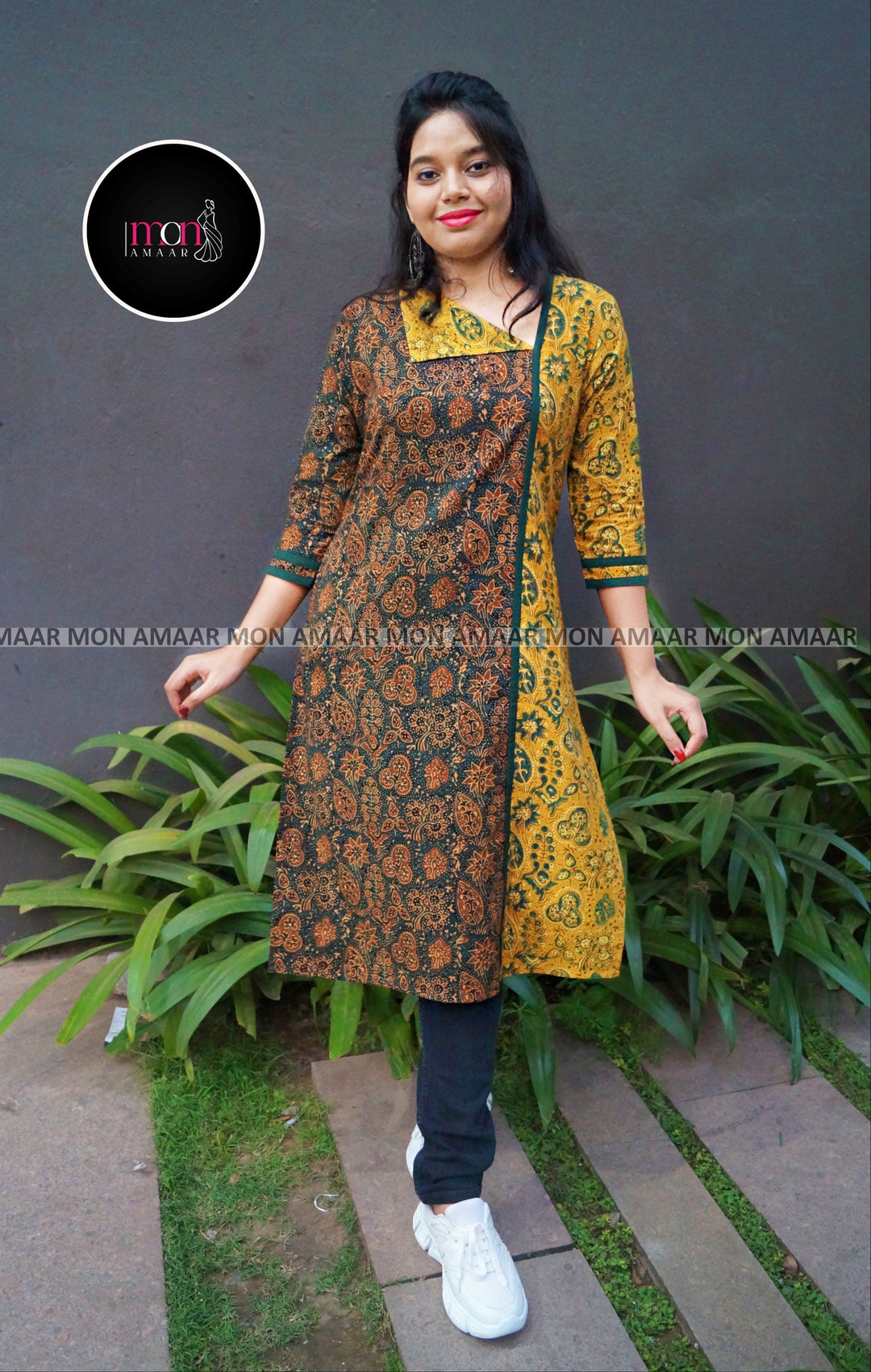 Ajrakh Grace- Sustainable Hand Block Ajrakh Kurti