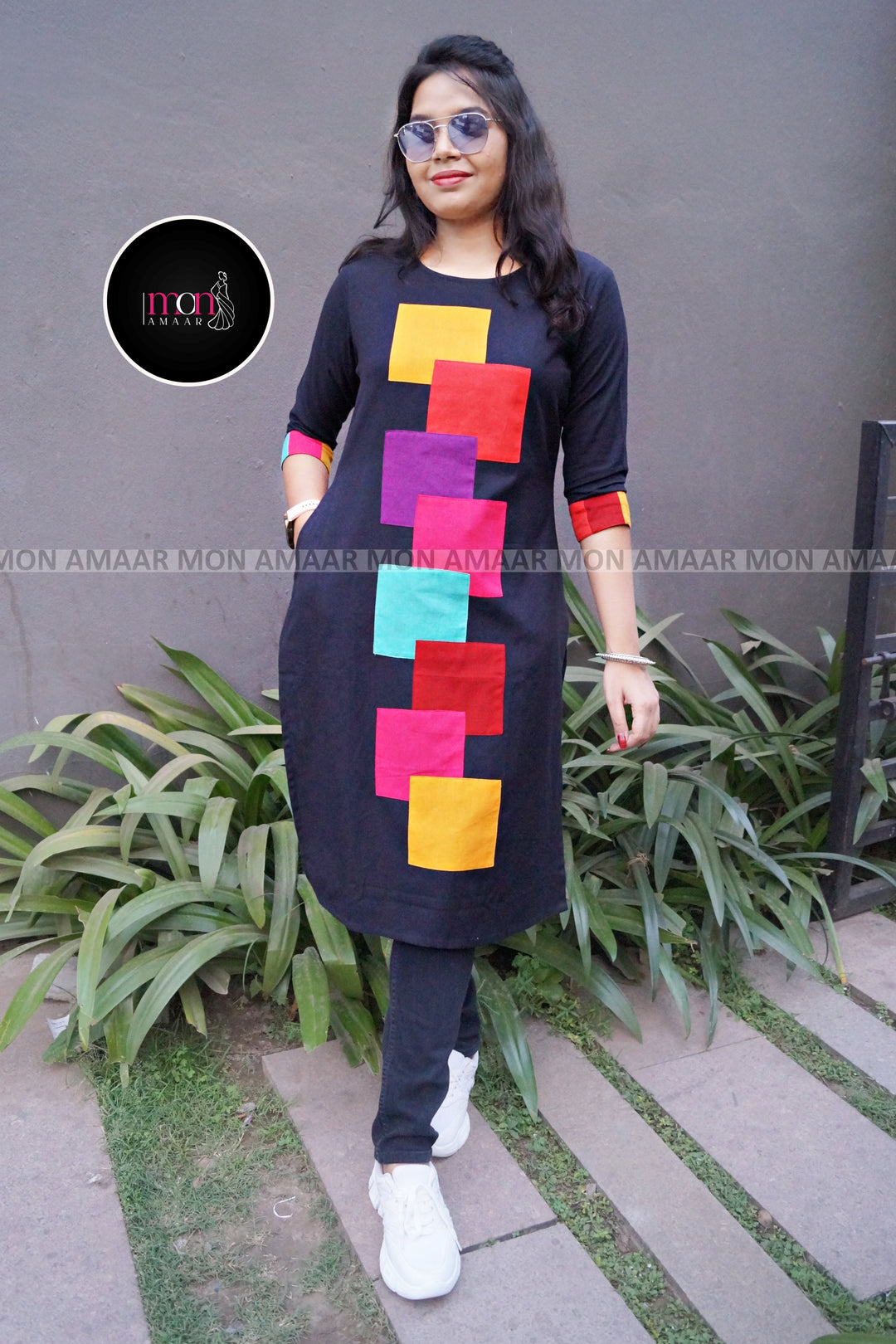 True Nature - Sustainable Multicolor Patch work Kurti