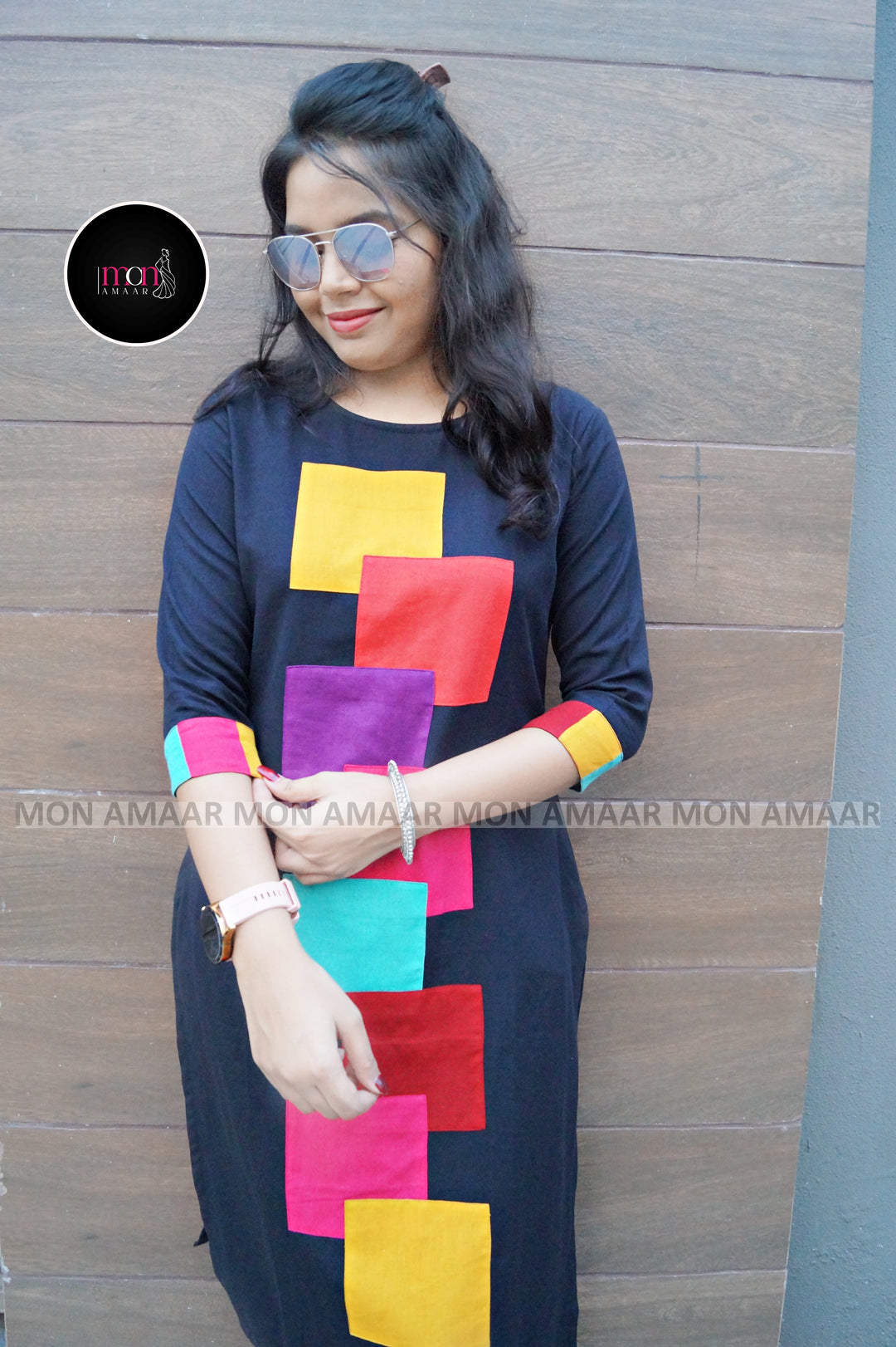 True Nature - Sustainable Multicolor Patch work Kurti