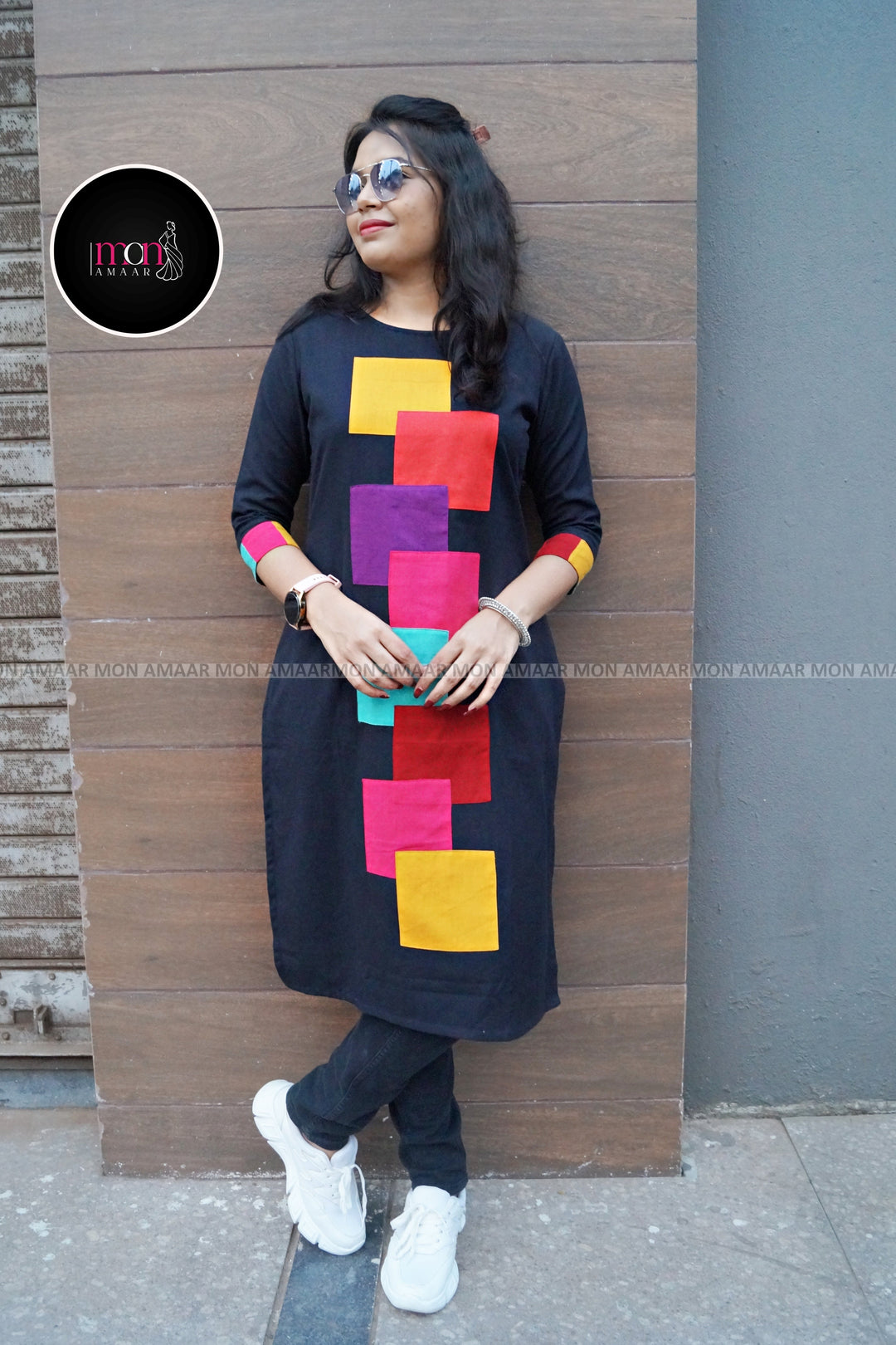 True Nature - Sustainable Multicolor Patch work Kurti