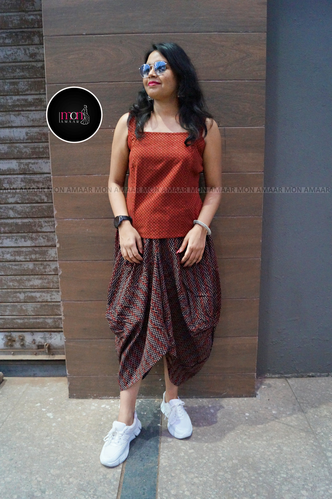 Trending Now - Sustainable Organic Top and Dhoti style Skirt Set