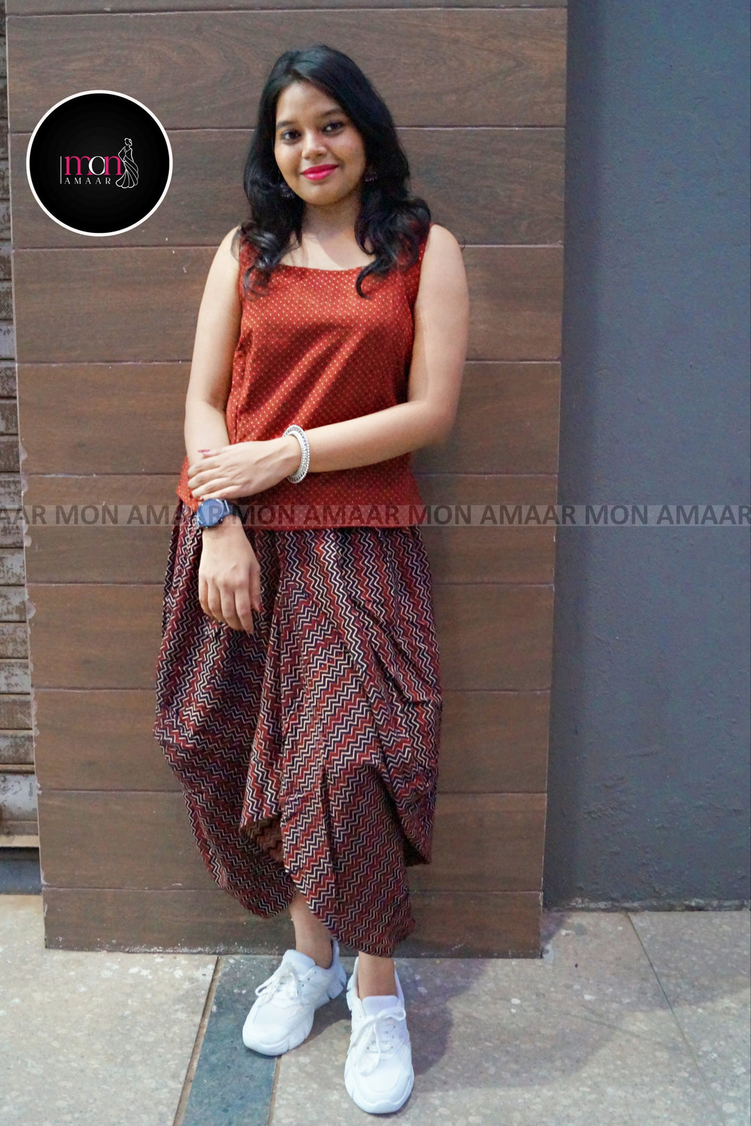 Trending Now - Sustainable Organic Top and Dhoti style Skirt Set