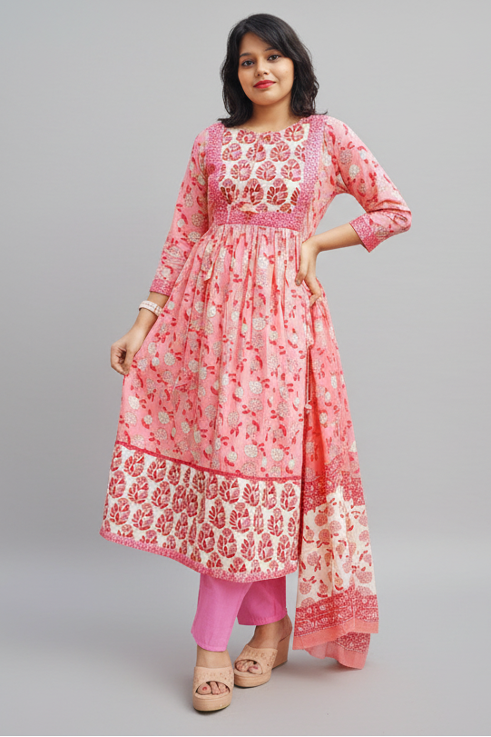 Dream Girl- Cotton Kurti Set