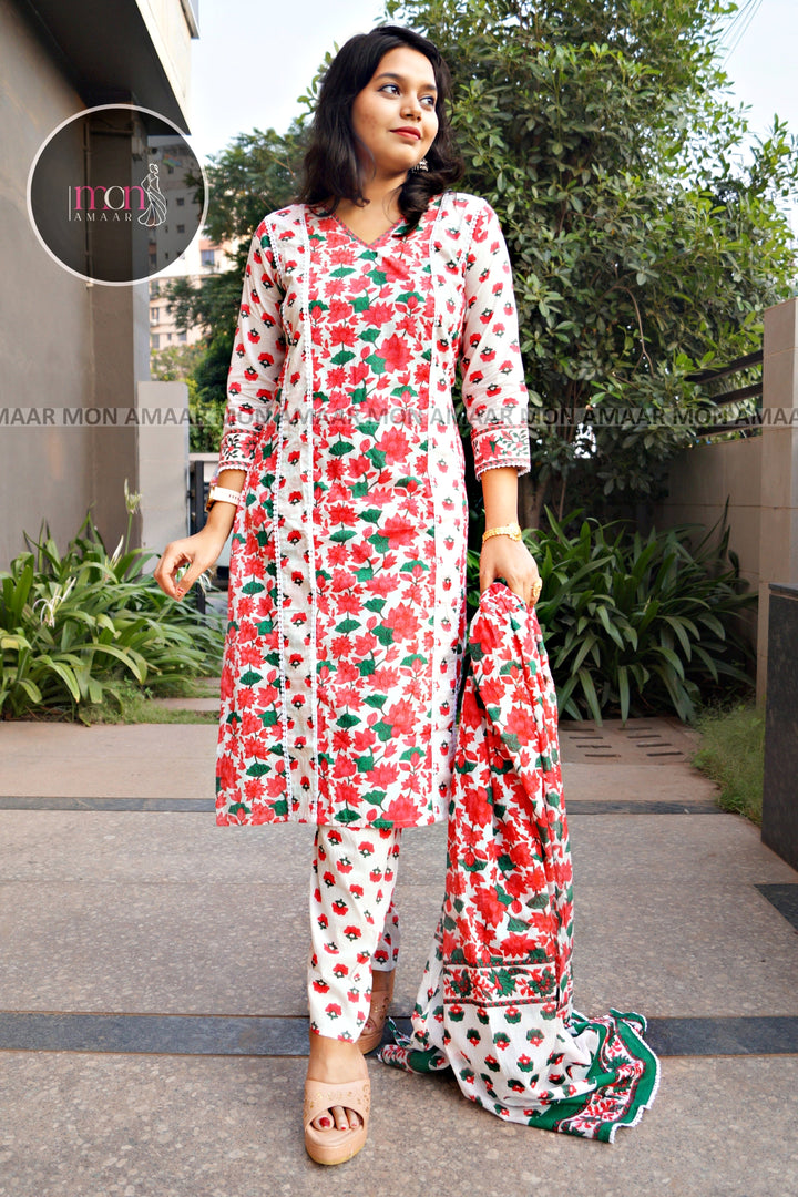 Colorful World- Cotton Kurti Set