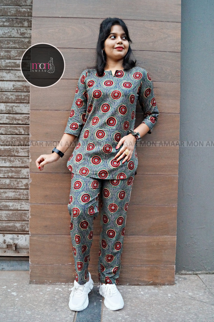 Trendy Ajrakh Co-Ord Set Collection