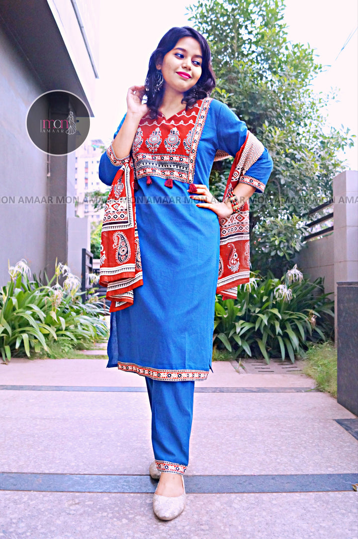 Reflection Of Soul- Cotton Kurti Set