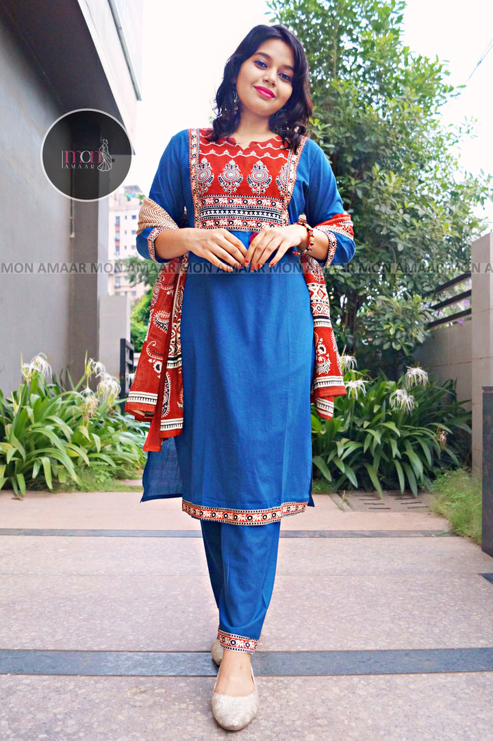 Reflection Of Soul- Cotton Kurti Set