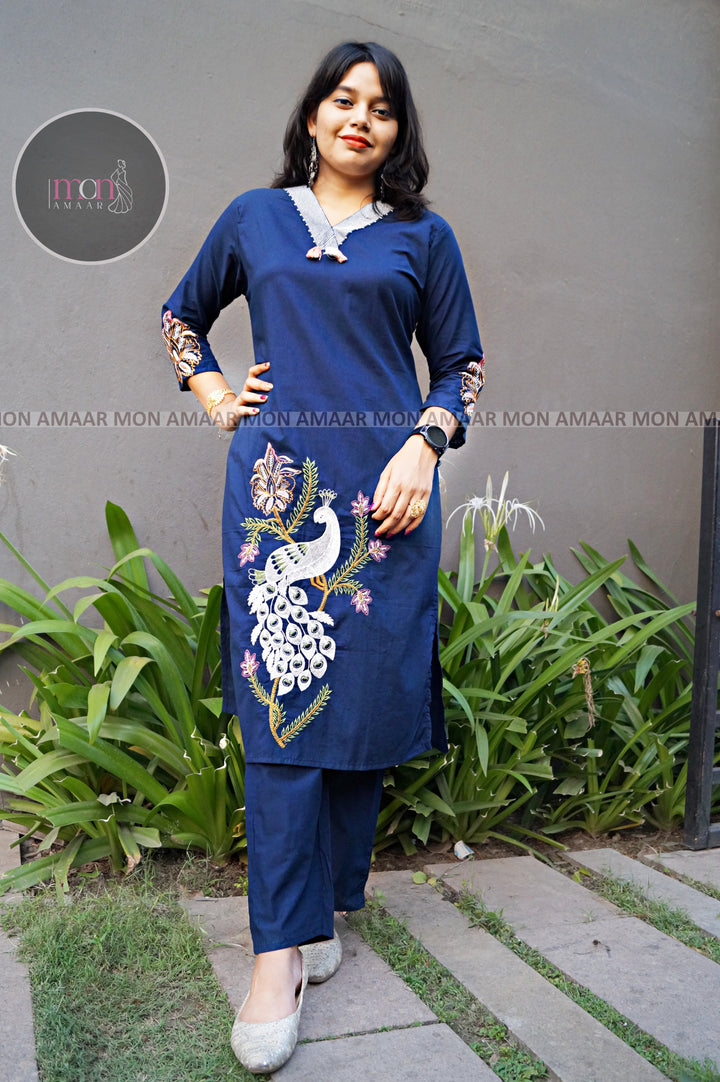 The National Bird- Cotton Kurti Set