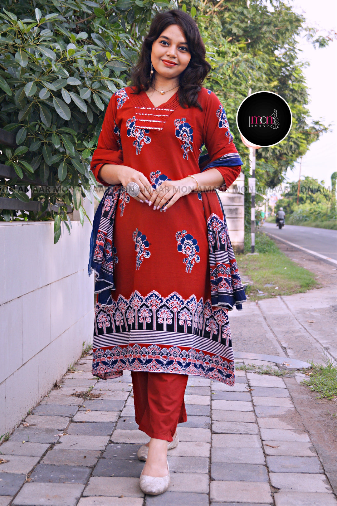 Artistic Sweetness- Cotton Kurti Set