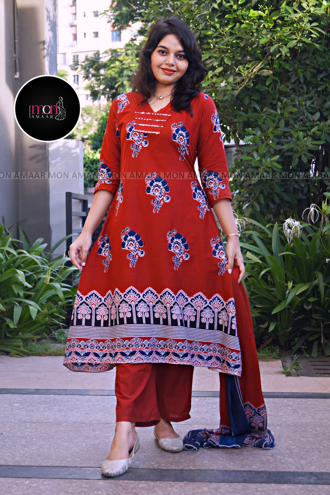 Artistic Sweetness- Cotton Kurti Set
