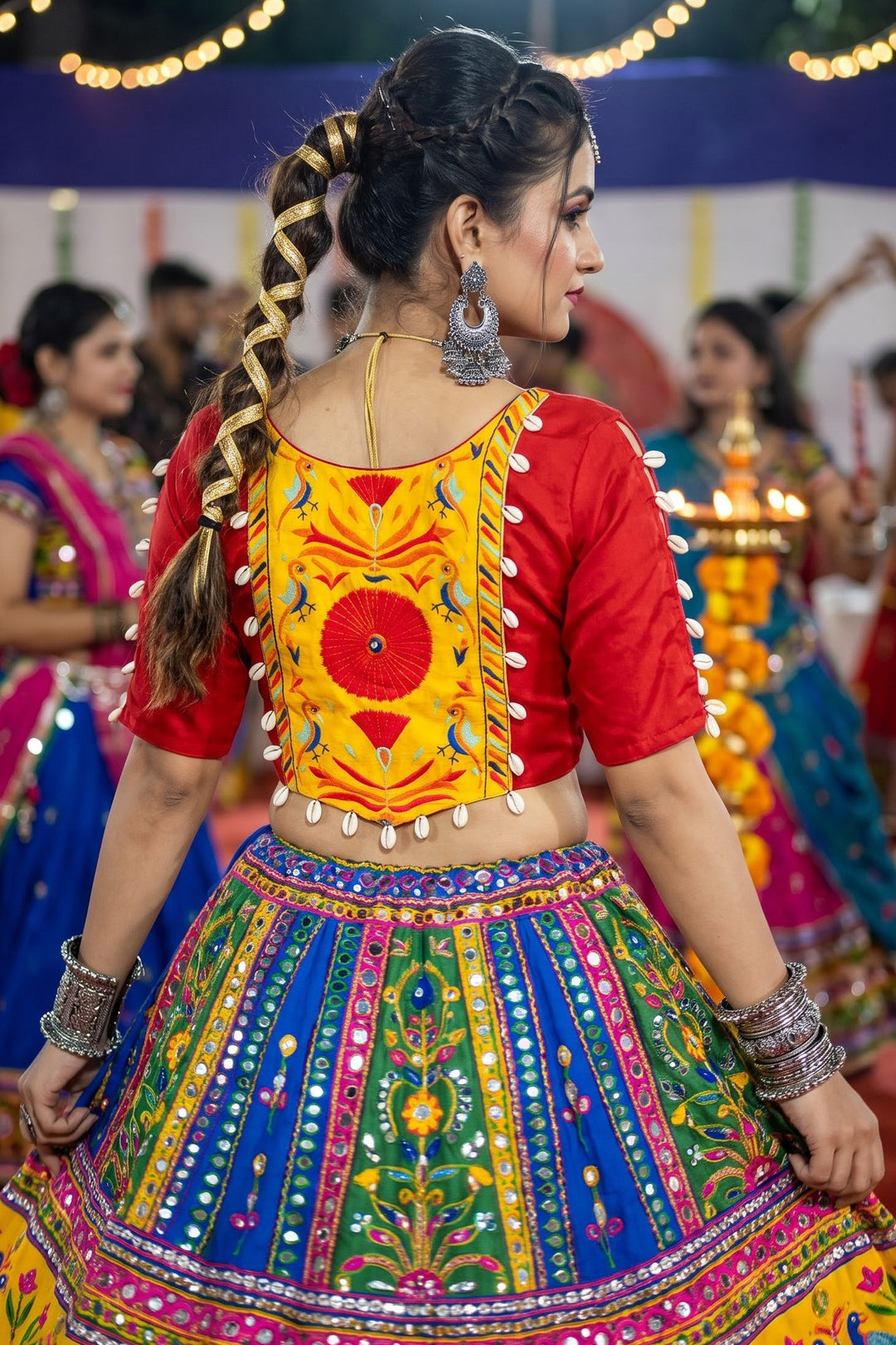 Navrang Cowrie Shell Designer Blouse