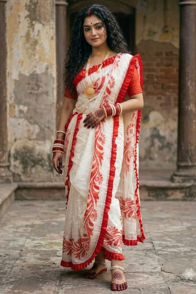 Pushpanjali Special Jamdani Saree