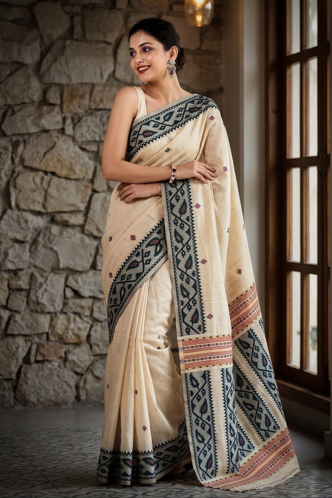 Lines of Artistry Premium Semi Tussar Silk Saree