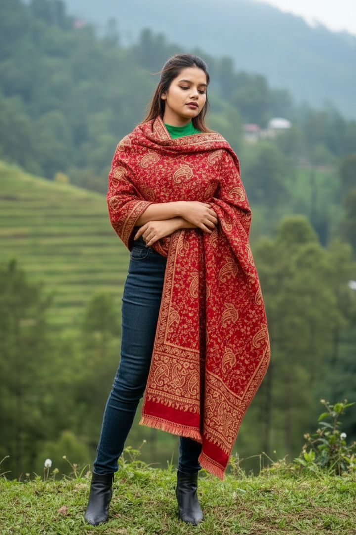 Another Winter Time Shawl(Brown)