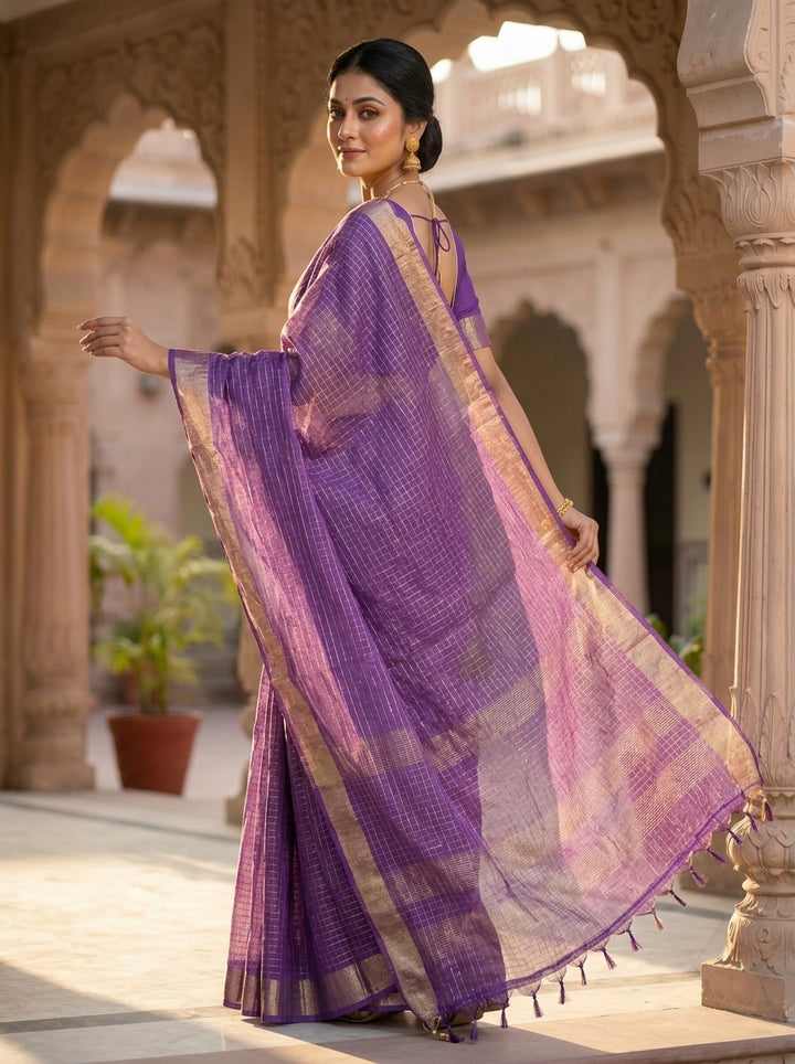 Kahaani Pure Handwoven Linen Saree