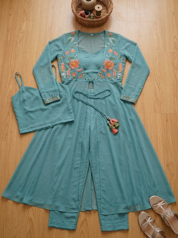 Heavenly Pearl Georgette Co-ord Set
