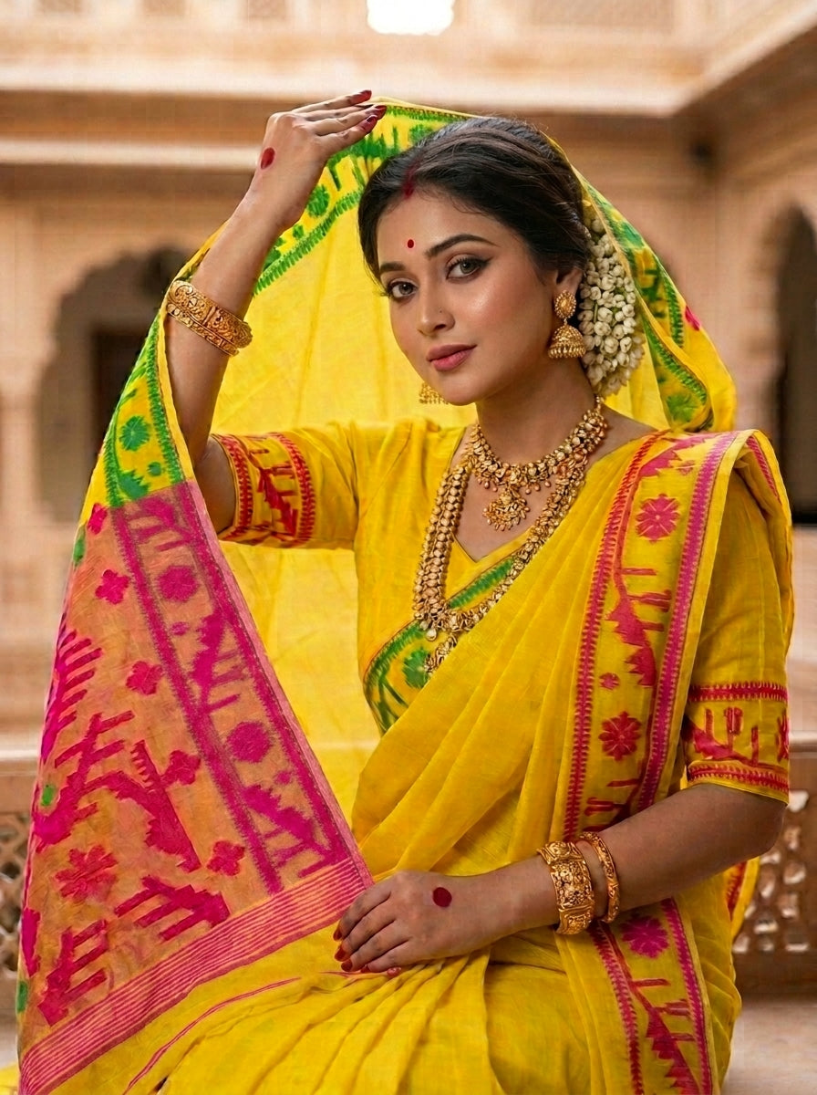 ঐতিহ্য (Oitijhyo)  Ganga Jamuna Jamdani Saree