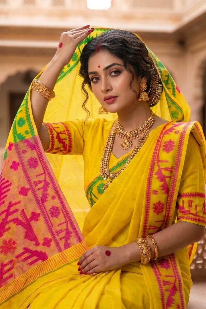 ঐতিহ্য (Oitijhyo)  Ganga Jamuna Jamdani Saree