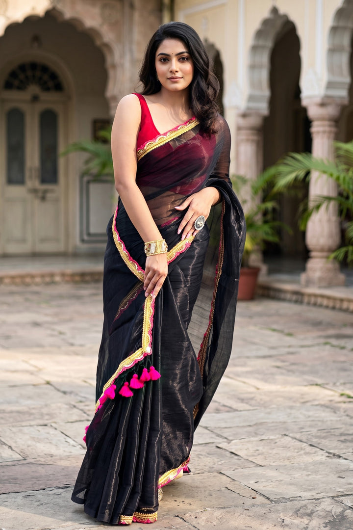 Amrithavarshini -Showers Of Nectar Cotton Tissue Saree