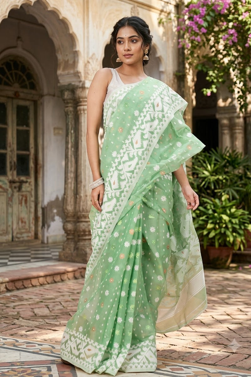 SurTara Dhakai Jamdani Saree