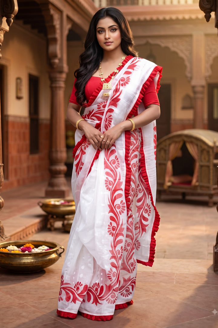 Pushpanjali Special Jamdani Saree