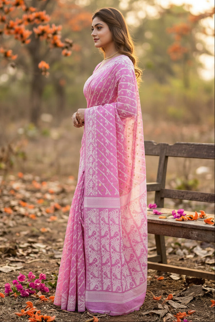Bangaliyana Jamdani Saree
