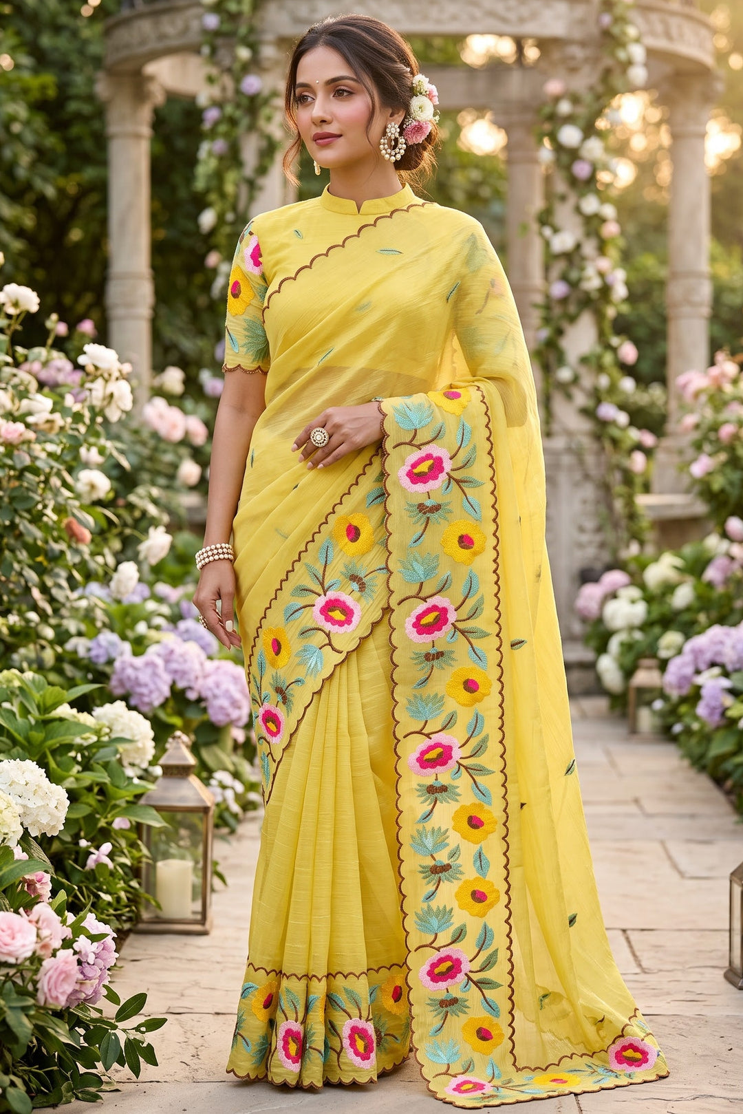 Meadow Sonnet Georgette Designer Saree