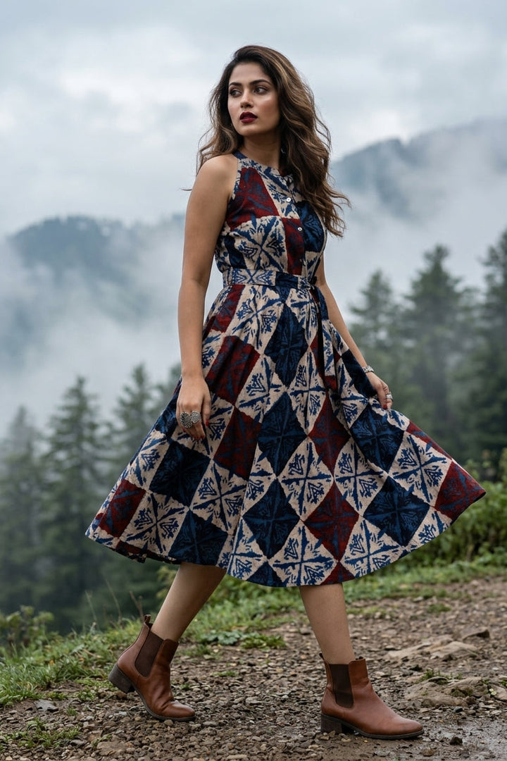Zero-Waste Sustainable Long Handloom Dress