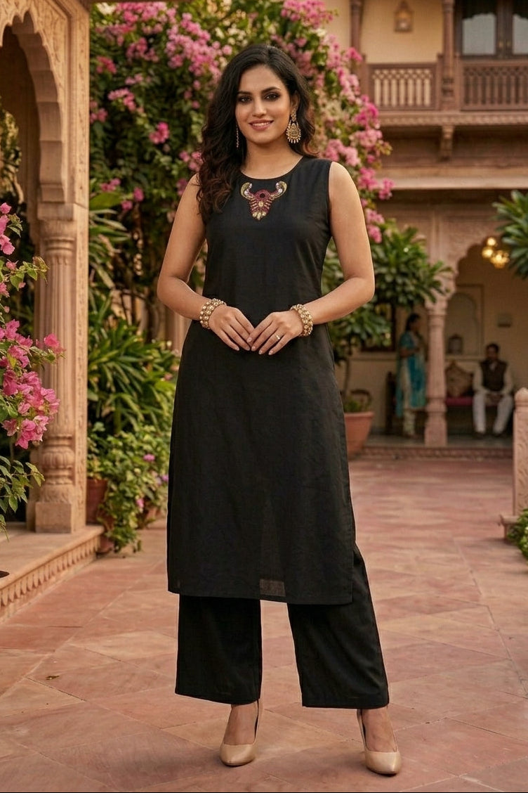 Casual Smart Cotton Kurti Set
