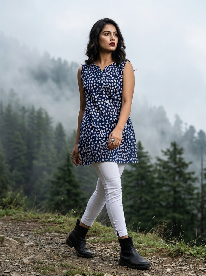 Dear Zindagi- Sustainable Block Print Ethnic Top