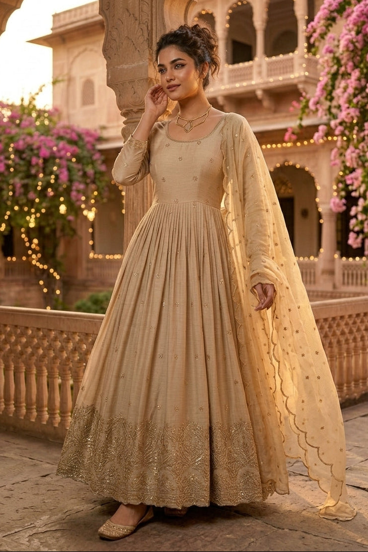 Elora Grace Partywear Chinon Gown Set