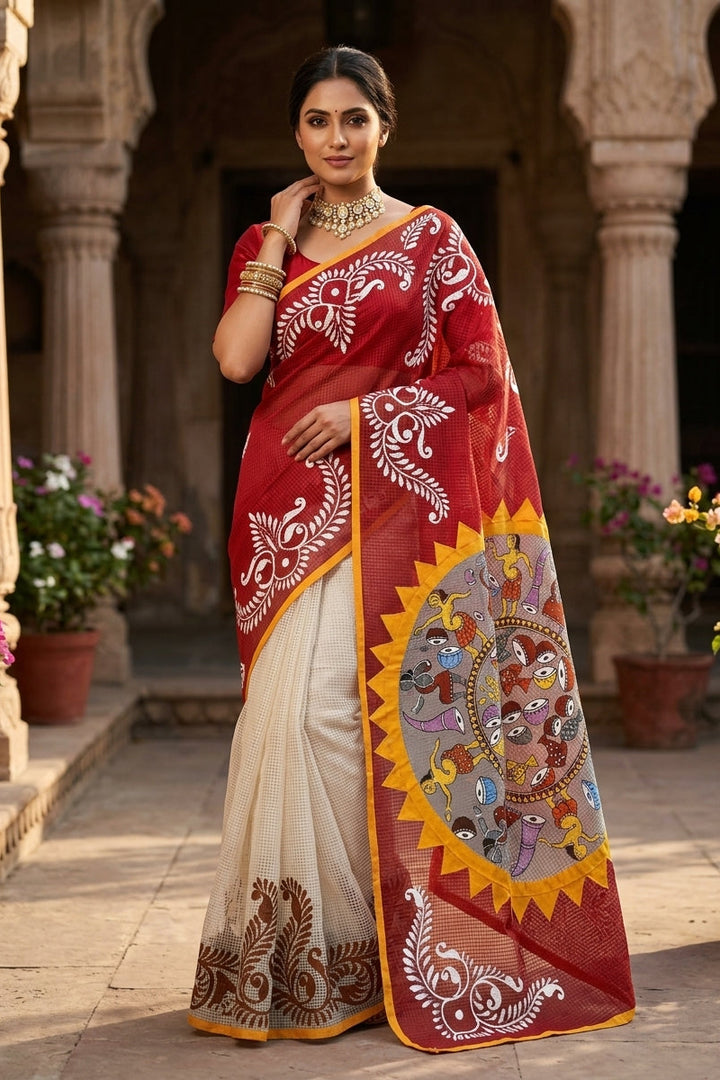 Transformation Hand Painted Kota Saree