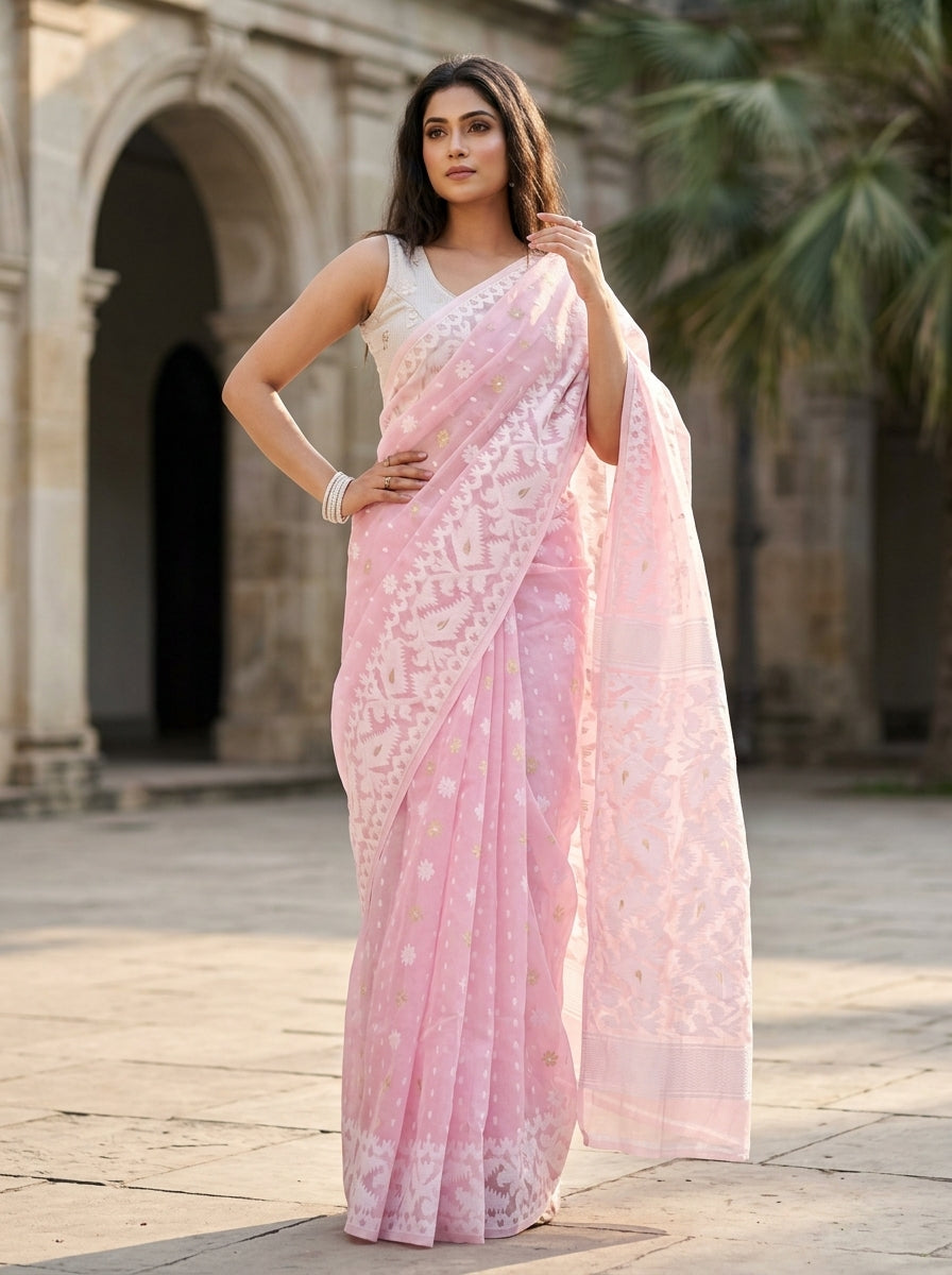 SurTara Dhakai Jamdani Saree