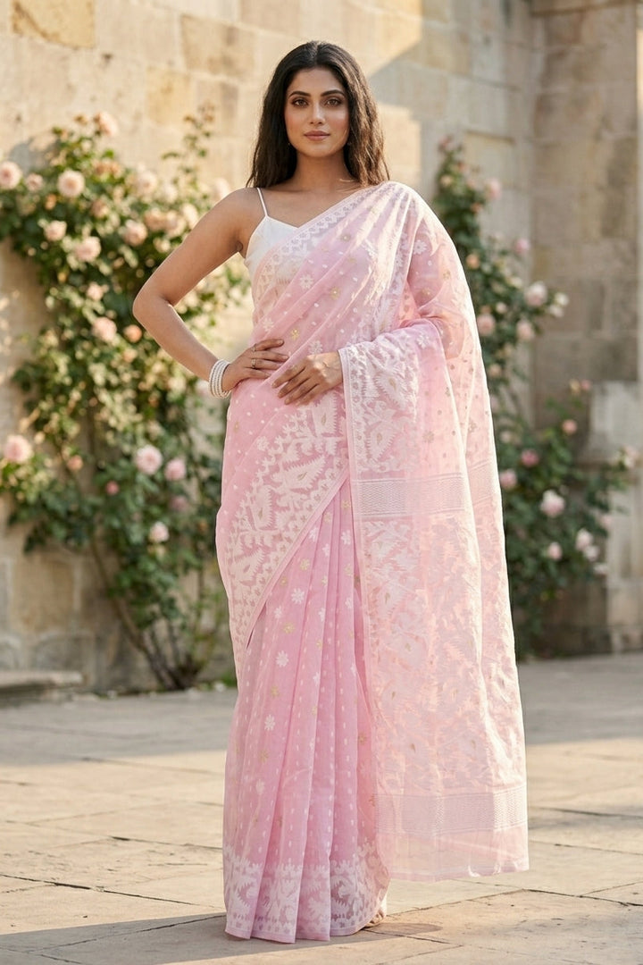 SurTara Dhakai Jamdani Saree