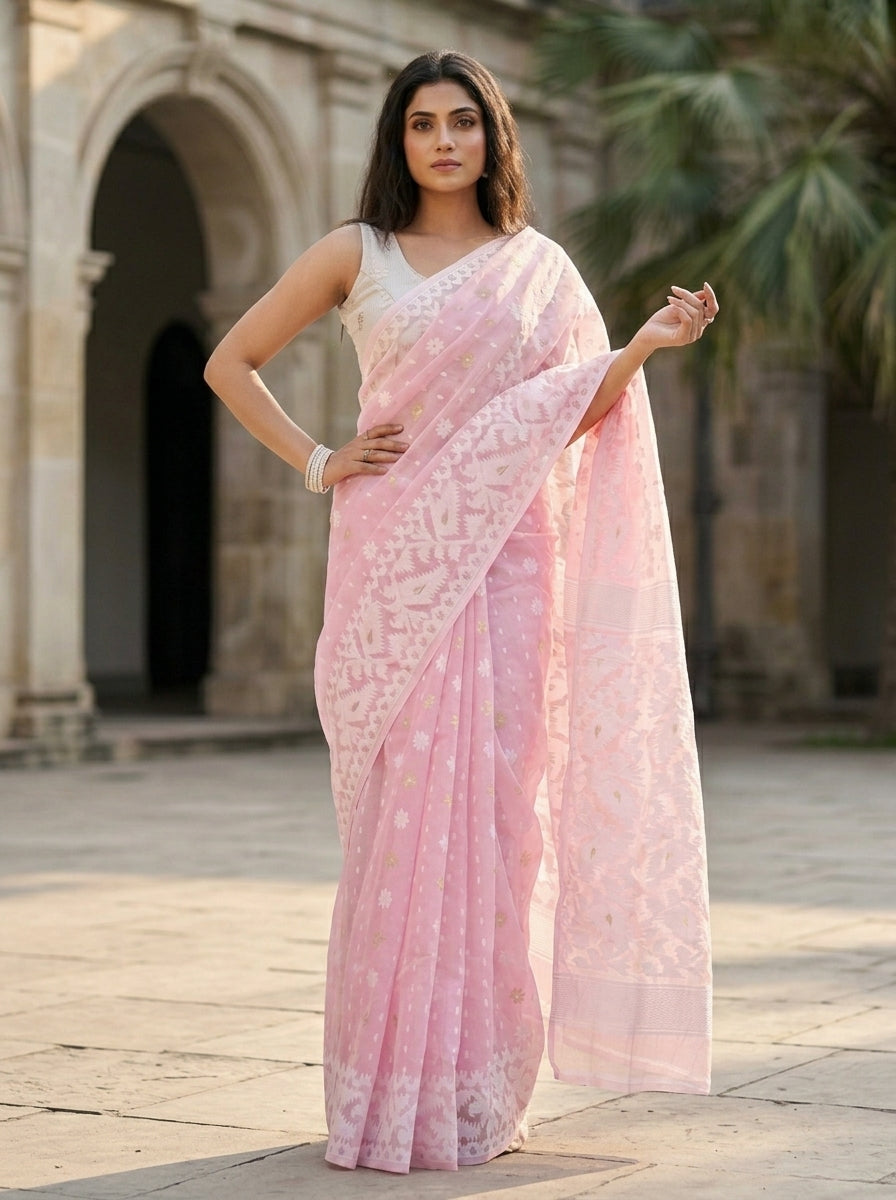 SurTara Dhakai Jamdani Saree